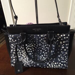 Kate Spade Black and White Dot Satchel